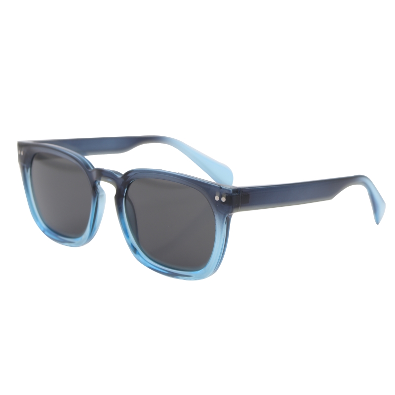 Gradient blue sustainable square sunglasses frames men.jpg