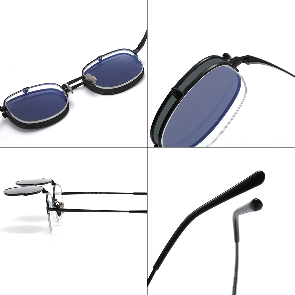 retro ultra-light titanium sunglasses detail