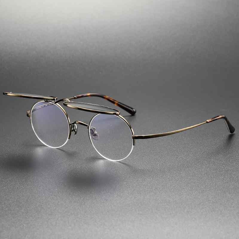 Exquisite Flip-On Titanium Sunglasses Frames(图2)