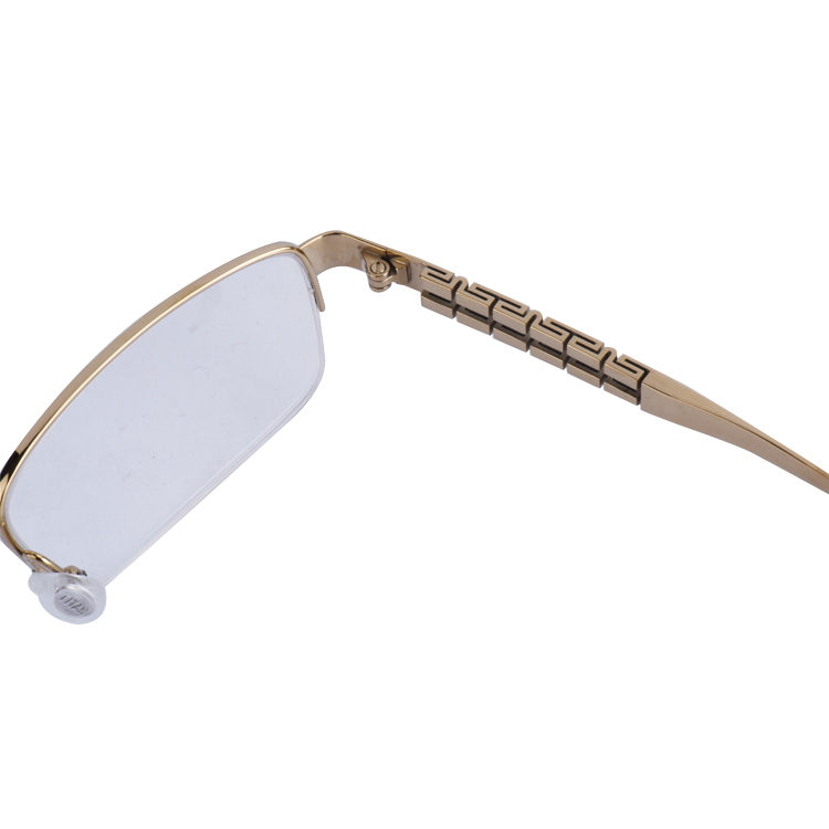 Business Style Half Rim Titanium Eyeglasses leg detail.jpg