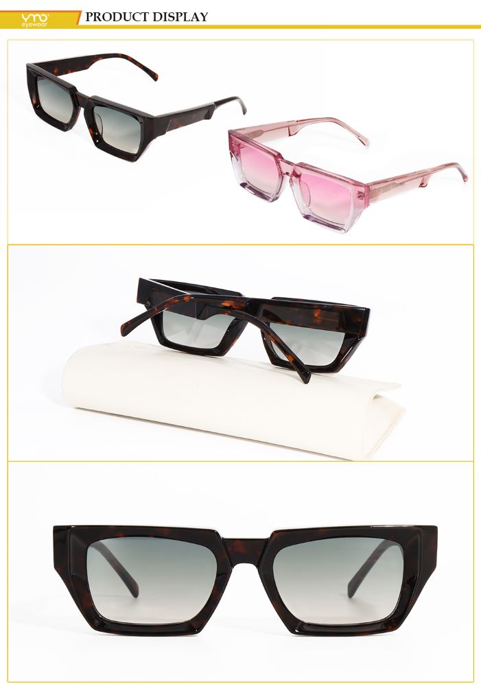 Beveled Handcrafted Bio-degradable Acetate Sunglasses display.jpg