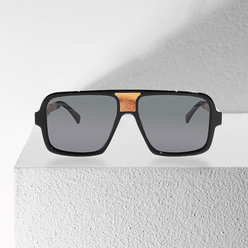 Eco-Friendly Wood Acetate Sunglasses