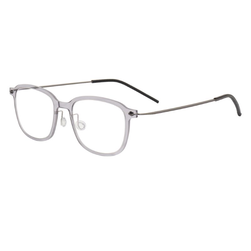 Beta Titanium Square Glasses gray Frame side show.jpg