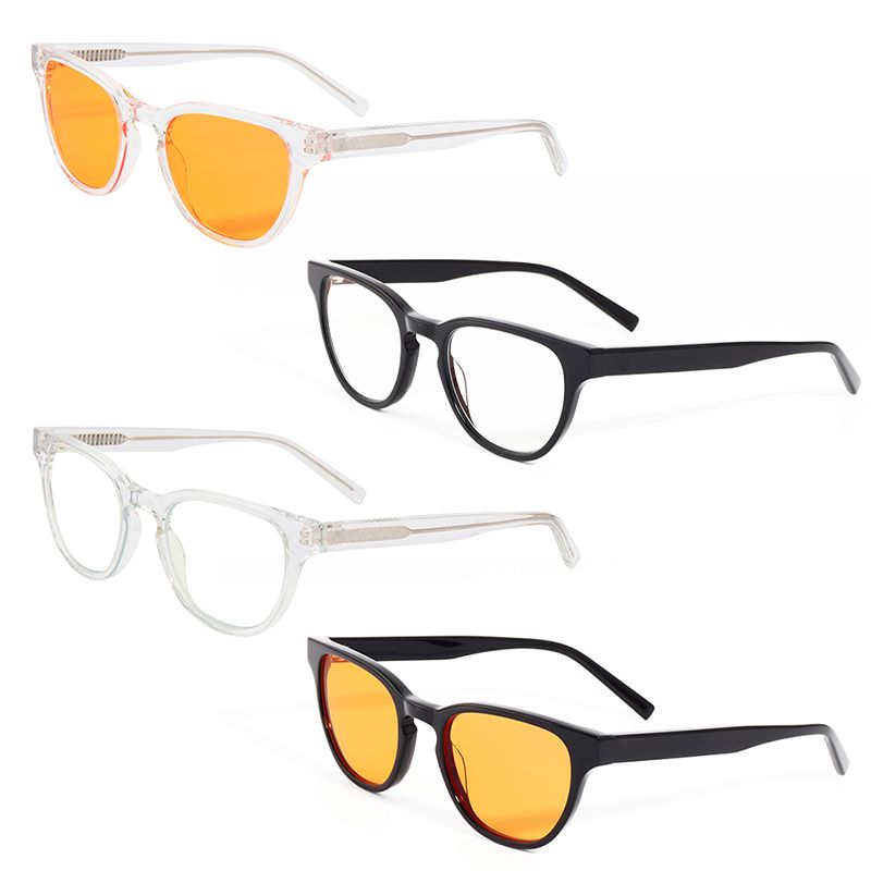 Cat Eye Design Night Time Blue Light Filter Glasses different color side show.jpg